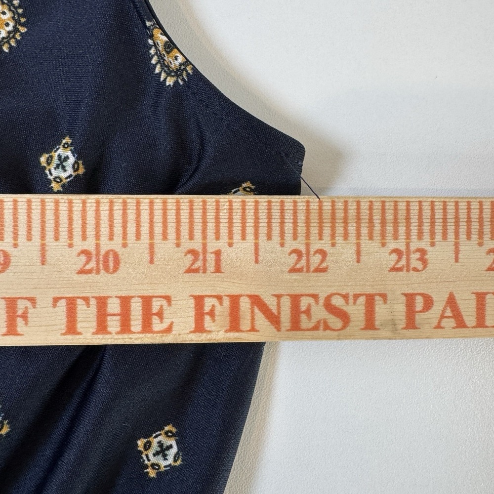 Always Indigo Dress Womens 2X Shirt Dress Navy Blue Medallion Button-Down Boho - Picture 5 of 6